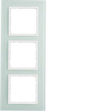 Berker 10136909 Glasrahmen 3fach. B.7. Glas polarweiß/polarweiß matt
