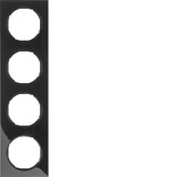 Berker 10142245 Rahmen 4fach R.3 schwarz. glänzend