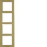 Berker 10143046 Rahmen 4fach B.3 Alu. gold/polarweiß