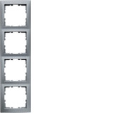 Berker 10149939 Rahmen 4fach. S.1. aluminium matt