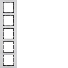 Berker 10153004 Rahmen 5fach B.3 Alu/anthrazit