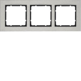 Berker 10233606 Rahmen 3fach waagerecht B.7 Edelstahl/anthrazit