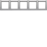 Berker 10256014 Rahmen 5fach mit Beschriftungsfeld waagerecht Q.1 alu samt. lackiert