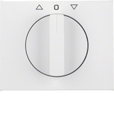 Berker 1077710900 Zentralstück mit Drehknopf für Jalousie-Drehschalter K.1 polarweiß. glänzend