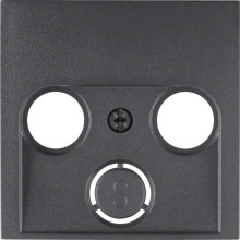 Berker 12031606 Zentralstück für Antennen-Steckdose 2- und 3Loch S.1/B.3/B.7 anthrazit. matt