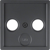 Berker 12036086 Zentralstück für Antennen-Steckdose 2- und 3Loch Q.x anthrazit. samt