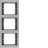 Berker 13337003 Rahmen 3fach senkrecht. K.5. Alu. Aluminium eloxiert