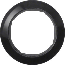 Berker 138201 Rahmen 1fach f. Zentralstück mit Ausschnitt Ø 58mm Serie 1930 schwarz.glänzend