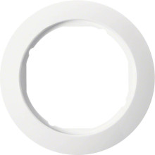 Berker 138209 Rahmen 1fach f. Zentralstück mit Ausschnitt Ø 58mm Serie 1930 polarweiß.glänzend