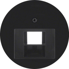 Berker 14072045 Zentralstück für UAE Steckdose R.1/R.3/R.Classic schwarz. glänzend