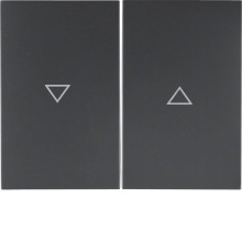 Berker 14357106 Wippe 2fach mit Aufdruck Symbol Pfeil K.1 anthrazit. matt