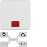 Berker 155709 Wippe anschraubbar mit 5 beiliegenden Linsen wg Up IP44 polarweiß. glänzend