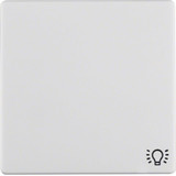 Berker 16206049 Wippe mit Aufdruck Symbol Licht Q.x polarweiß. samt