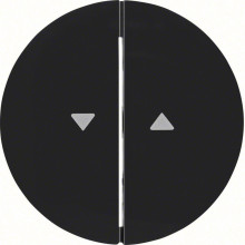 Berker 16252045 Wippe 2fach mit Aufdruck Symbol Pfeil R.1/R.3 schwarz. glänzend