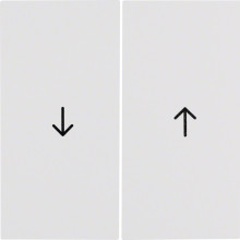 Berker 16258989 Wippe 2fach mit Aufdruck Symbol Pfeil S.1/B.3/B.7 polarweiß. glänzend