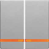 Berker 16276084 Wippe 2fach mit Linse Q.x alu samt. lackiert