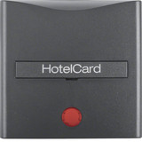 Berker 16401606 Hotelcard-Schaltaufsatz mit Aufdruck und roter Linse S.1/B.3/B.7 anthrazit. matt