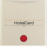 Berker 16408982 Hotelcard-Schaltaufsatz mit Aufdruck und roter Linse S.1/B.3/B.7 weiß. glänzend