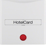 Berker 16408989 Hotelcard-Schaltaufsatz m. Aufdruck und roter Linse S.1/B.3/B.7 polarweiß glänz.