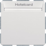 Berker 16409909 Relais-Schalter mit Zentralstück für Hotelcard Berker S.1/B.3/B.7 polarweiß matt