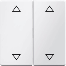 Berker 16446089 Wippe 2fach mit Aufdruck Symbol Pfeile Q.x polarweiß. samt