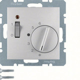 Berker 20301404 Temp.-Regler m. Öffner. Zentralstück. Wippschalter und LED S.1/B.3/B.7 alu matt