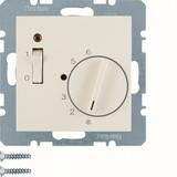 Berker 20308982 Temp.-Regler m. Öffner. Z.-Stk.. Wippschalter und LED S.1/B.3/B.7 weiß glänz.