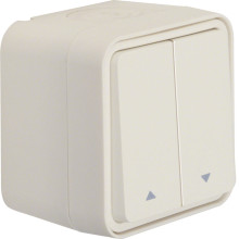 Berker 30753522 Jalousie-Serienschalter 1-polig mit Aufdruck Symbol Pfeile AP W.1 polarweiß LT