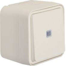 Berker 30763522 Wechselschalter beleuchtet AP W.1 polarweiß LT