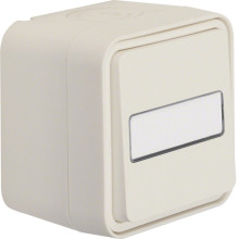 Berker 30763552 Wechselschalter mit Beschriftungsfeld AP W.1 polarweiß LT