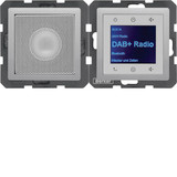 Berker 30806084 Radio Touch mit Lautsprecher DAB+. Bluetooth Q.x alu samt