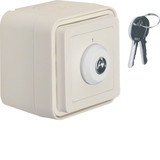 Berker 32713502 Schlüssel-Schalter. Wechsler 2 Positionen und Aufdr. 1 u. 2 AP W.1 polarweiß