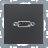 Berker 3315416086 VGA Steckdose mit Schraub-Liftklemmen Q.x anthrazit. samt