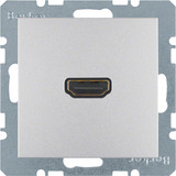 Berker 3315431404 High Definition Steckdose mit 90°-Steckanschluss S.1/B.3/B.7 alu. matt