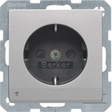 Berker 41096084 Steckdose Schuko mit LED-Orientierungslicht Q.x alu samt. lackiert