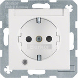 Berker 41101909 Steckdose Schuko mit Kontroll-LED. BSF u. erh.BS S.1/B.3/B.7 polarweiß. matt