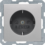 Berker 41236084 Steckdose Schuko mit erh.BS und Schraubliftklemmen Q.x alu samt. lackiert