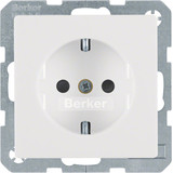 Berker 41236089 Steckdose Schuko mit erhöhtem Berührungsschutz Q.x polarweiß samt