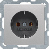 Berker 41436084 Steckdose Schuko mit Schraubliftklemmen Q.x alu samt. lackiert
