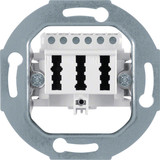 Berker 450009 TAE-Steckdose 3 x 6NFN Modul-Einsätze polarweiß. matt