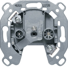 Berker 451515 Antennen-Steckdose 2Loch TV.FM. 15dB Durchgangsdose