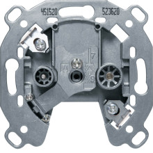 Berker 451520 Antennen-Steckdose 2Loch TV.FM. 20dB Durchgangsdose