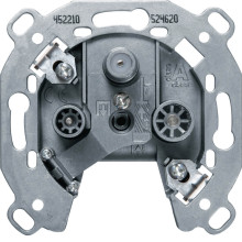 Berker 452210 Antennen-Steckdose 3Loch SAT. TV. FM. Einzeldose