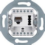 Berker 458809 UAE 8(6)/TAE 6 F+N-Steckdose Modul-Einsätze polarweiß. matt