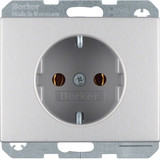 Berker 47157003 Steckdose Schuko K.5. mit Schraub-Liftklemmen. K.5. Aluminium eloxiert