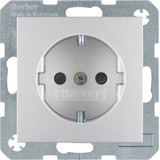 Berker 47231404 Steckdose Schuko mit erhöhtem Berührungsschutz S.1/B.3/B.7 alu matt. lackiert