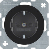 Berker 47232045 Steckdose Schuko mit erhöhtem Berührungsschutz R.1/R.3 schwarz. glänzend