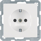 Berker 47236089 Steckdose Schuko mit erhöhtem Berührungsschutz Q.x polarweiß samt