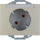 Berker 47287104 Steckdose Schuko 45° mit Beschriftungsfeld K.5 edelstahl. lackiert