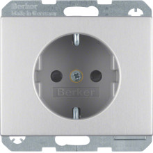 Berker 47357003 Steckdose Schuko mit erhöhtem Berührungsschutz K.5 Alu